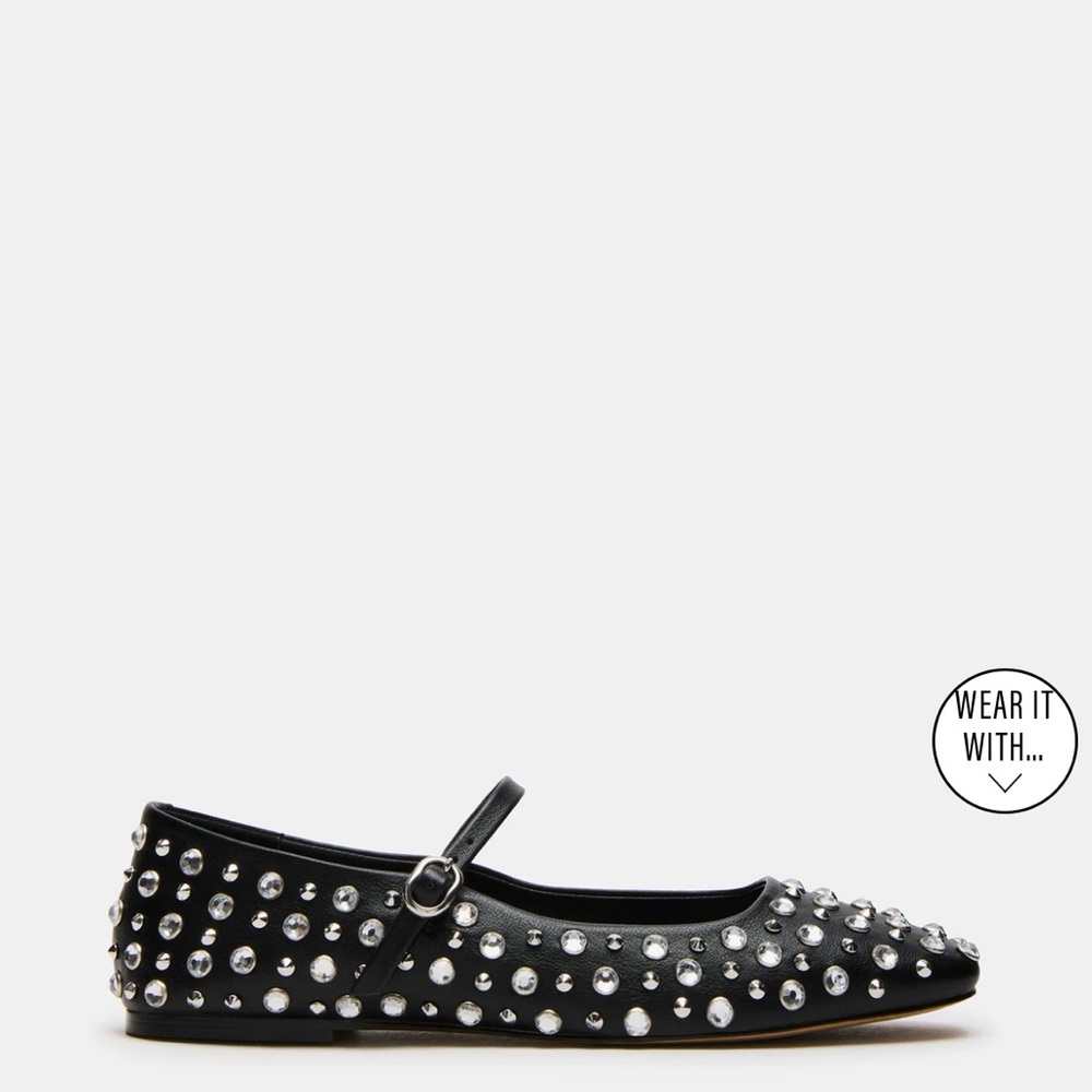 Studded Black Women's Shoes